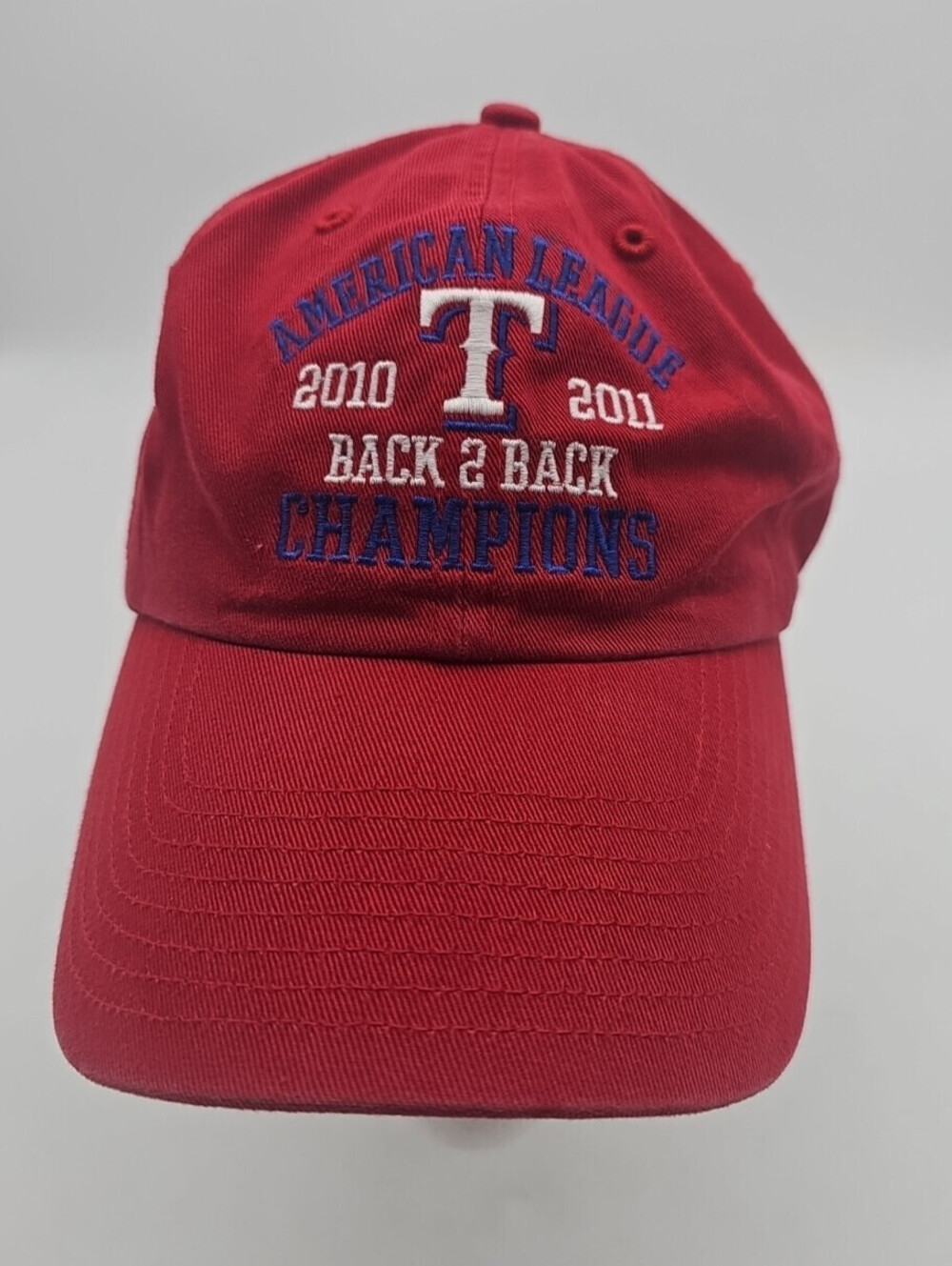Texas Rangers American League Back To Back Champions Red Hat 2010 2011 Fan Fav